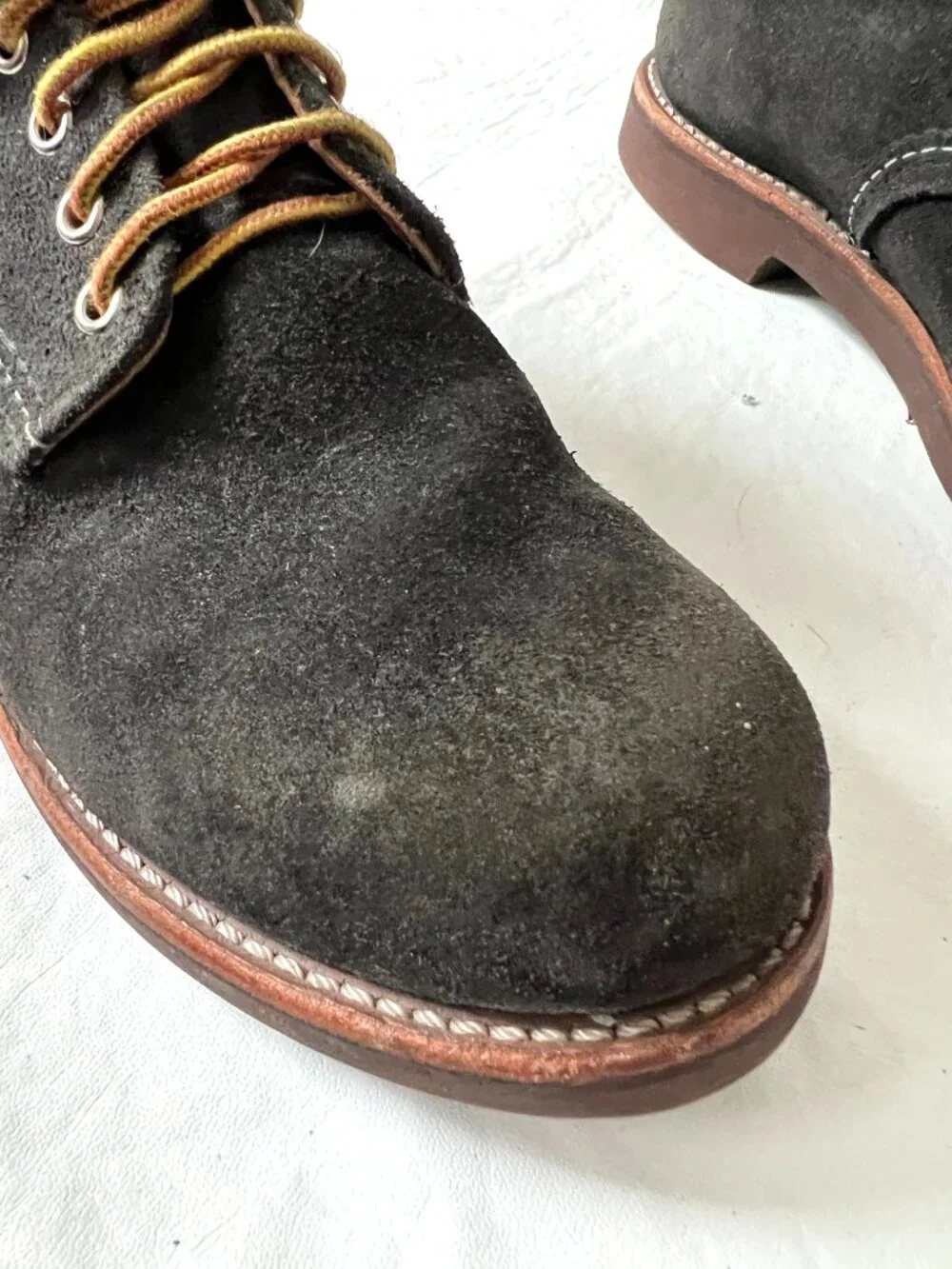 Red Wing shoes 8055 Foreman Oxford mens 9.5 D black suede lace up made in USA